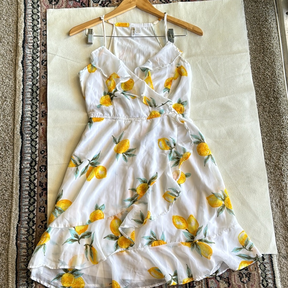 Japna Dress Orange Pattern Size Small